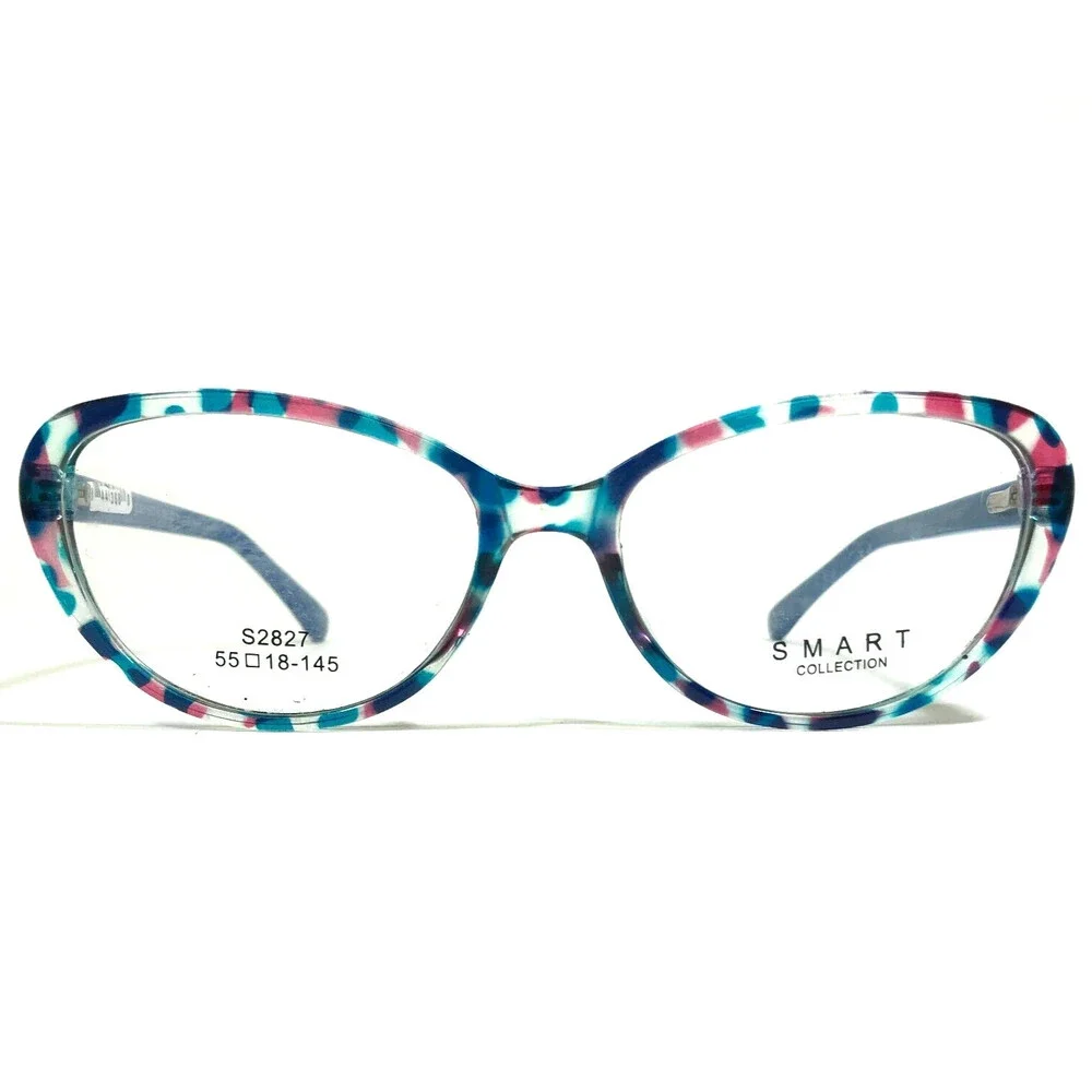Smart Design Eyeglasses Frames S2827 C2 BLUEBERRY Pink Blue Clear 55-18-145